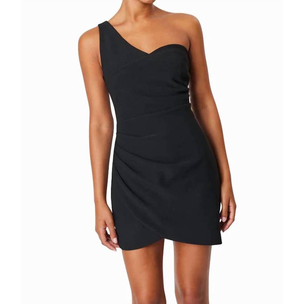 Elliatt One-Shoulder Mini Dress in Black